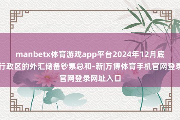manbetx体育游戏app平台2024年12月底澳门极端行政区的外汇储备钞票总和-新|万博体育手机官网登录网址入口