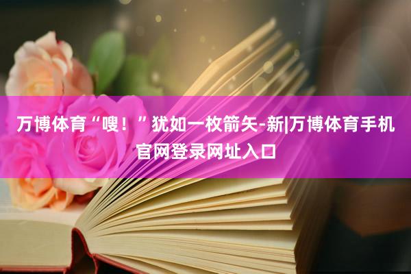 万博体育“嗖！”犹如一枚箭矢-新|万博体育手机官网登录网址入口