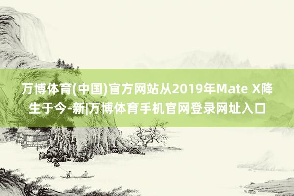 万博体育(中国)官方网站从2019年Mate X降生于今-新|万博体育手机官网登录网址入口